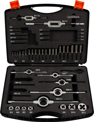 Produktbild von Projahn Gewinde Schneidzeug Satz HSS-G 37-tlg. M3-M12