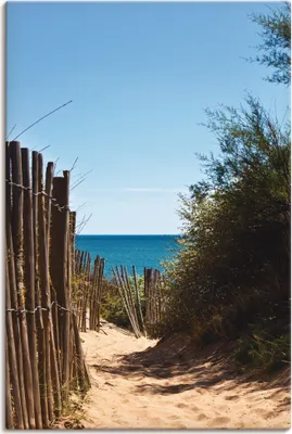Produktbild von ARTland Leinwandbild Strandzugang zum Serignan Plage Größe: 20x30 cm