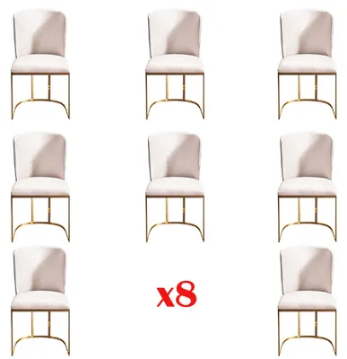 Produktbild von Design 8x Stühle Set Gruppe Polster Gastro Neu Esszimmer Stuhl Garnitur Sessel