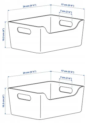 Produktbild von IKEA UPPDATERA Anthrazit 2er-Set Aufbewahrungsbox Organisationstalent