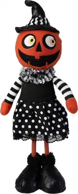 Produktbild von Mrs. Pumpkin Halloween Kürbis Figur 40cm