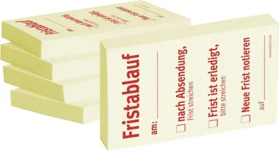 Produktbild von BIZSTIX Bedruckte Haftnotizen - Text: Fristablauf am