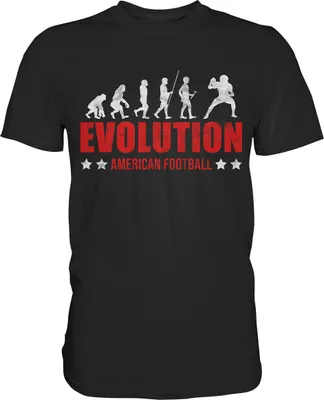 Produktbild von American Football Evolution T-Shirt – Black / XXL