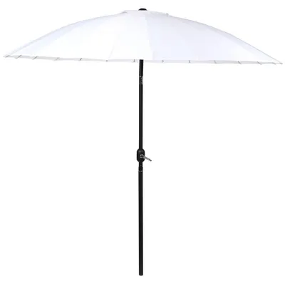 Produktbild von Camp Active Sonnenschirm Sonnenschutz für Balkon und Terrasse - ⌀250 x 240 cm - Rechteckiger Sonnenschirm - Parasol ohne Ständer - Weiß