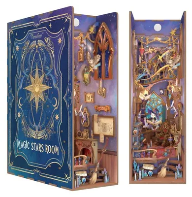 Image de Puzzle 3D, Coin de livre Magic Stars Room, bois, Tonecheer, 277 pièces