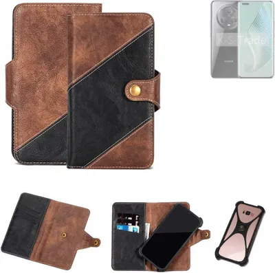 Produktbild von K-S-Trade Handyhülle Schutzhülle Bookstyle Case kompatibel mit Honor Magic5 Pro Klapphülle Cover Hülle Schutztasche 1x