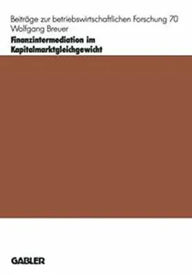 Obrázek produktu pro Finanzintermediation im Kapitalmarktgleichgewicht