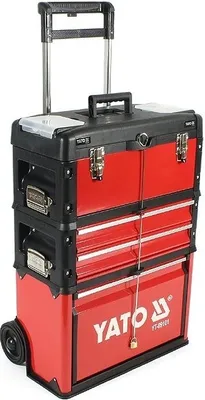 Produktbild von Yato YT-09101, Werkzeugkasten, Metall, Schwarz, Rot, 45 kg, 520 mm, 320 mm