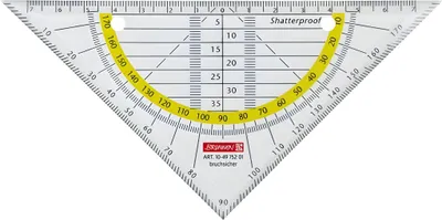 Produktbild von Geodreieck abheftbar glasklar 16cm