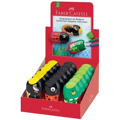 Zdjęcie produktu dla FABER-CASTELL Display Doppelspitzdose Tiermotive