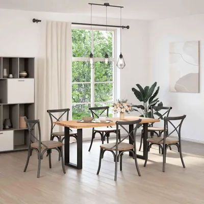 Obrázok produktu pre vidaXL Nohy jedálenského stola v tvare U 2 ks čierne 50x(72-73) cm oceľ