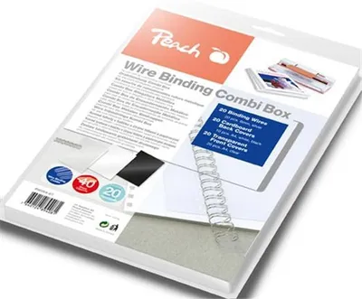 Produktbild von PEACH Einband-Set für Drahtbindung, 60 tlg.