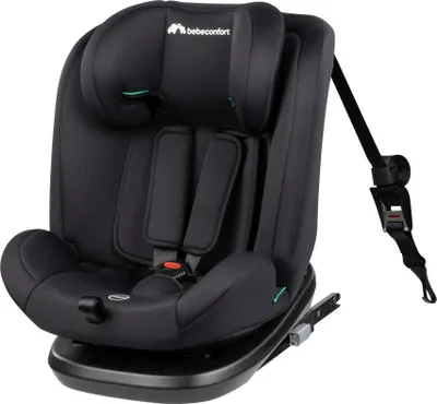A black Bebeconfort child car seat is shown against a white background.