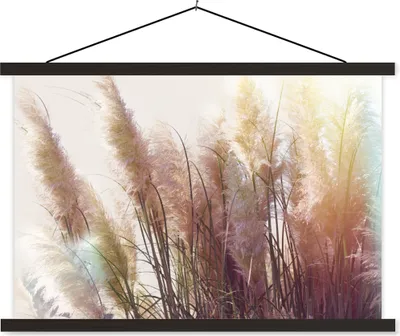 Produktbild von MuchoWow® Textilposter Stilleben - Farben - Schilf 150x100 cm mit schwarzem Rahmen - Schlafzimmer