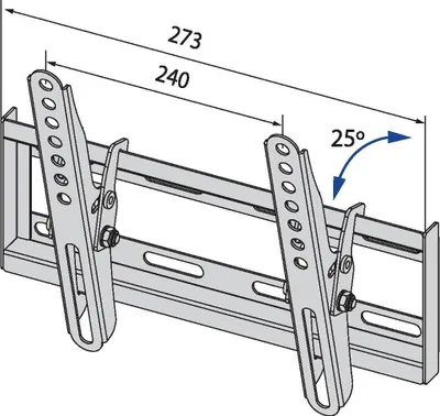 Obrázok produktu pre TV wall mount TB-251 up to 42 inches 20kg max VESA 200x200