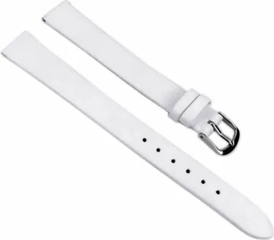 Produktbild von Eulit Dolly Uhrenarmband Kalbleder weiß seidenmatt rembordiert, Stegbreite:8mm
