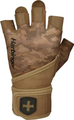 Obrázok produktu pre Harbinger | Pánske rukavice Pro Wrist Wraps 2.0 / s manžetami - Tan Camo S