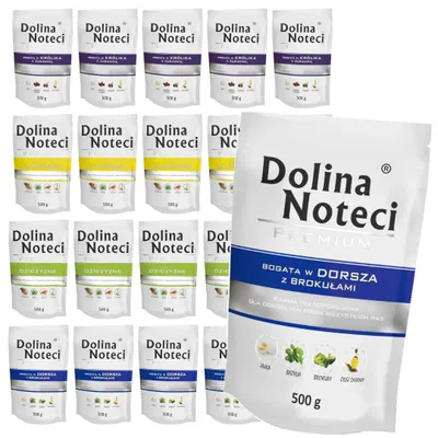 Produktbild von Dolina Noteci Premium 20x500g Feuchtfutter für Hunde Verdauungsfördernd Mix 4 Geschmacksrichtungen