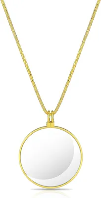 Produktbild von Goldenes Monokulares Vergrößerungsglas mit Kette - Ideal zum Lesen und für Detailarbeiten