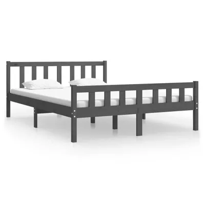Obrázek produktu pro vidaXL Postel z masivu šedá 140x190 cm