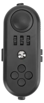 Immagine prodotto di Giocattolo antistress: riduce lo stress, rilassa l'umore, portatile, contro l'ansia, sensoriale, EDC, Fidgets Controller Pad 3, interamente nero