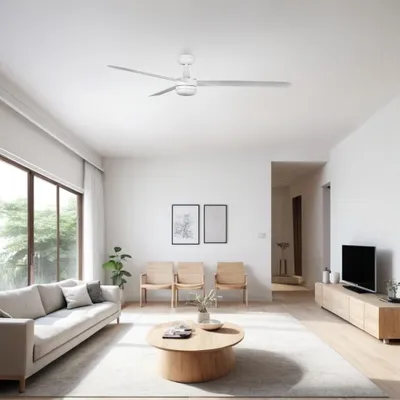 Produktbild von BAIRES L Deckenventilator Weiß mit Licht Ø152 cm