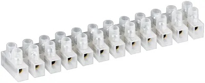 Image de goobay Lüsterklemme transparent 12er Reihe weiß 6 mm (Bulk)