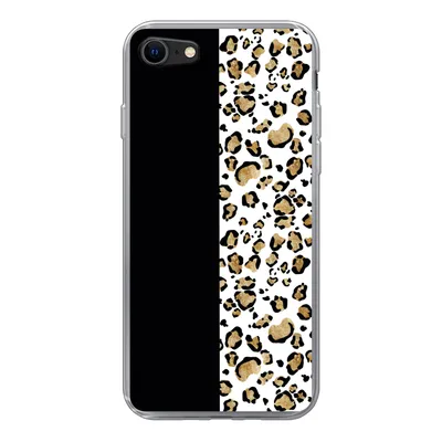 Produktbild von MuchoWow® Handyhülle Schutzhülle Hülle für iPhone SE 2020 Panther Druck - Tiere - Aquarell Silikon Softcase Handy Hülle - Kartenbesitzer