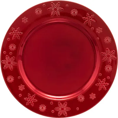 Obrázok produktu pre Tanier "Colorama de Noël" D 33 cm s motívom červenej snehovej vločky