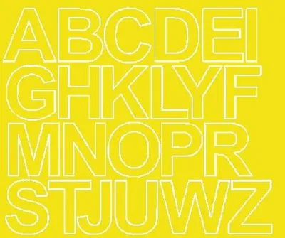 Produktbild von Selbstklebende Buchstabenaufkleber, 4,5 cm, gelb glänzend