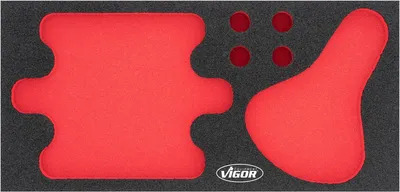 Produktbild von VIGOR Weichschaumeinlage leer V7267-L L x B x H: 393 mm x 282 mm x 35 mm
