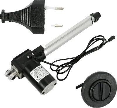 Produktbild von Linearaktuator, 230 mm Hubhöhe, 600 N Tragfähigkeit, Silber