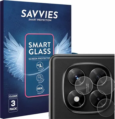 Produktbild von 3x Savvies Schutzglas Folie für Xiaomi Redmi Note 14 Pro 4G (NUR Kameraschutz) 9H Panzer Schutzfolie Glas Displayschutz klar transparent