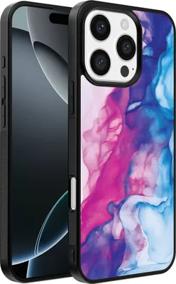 Produktbild von Smartphonica Telefon Fall geeignet für iPhone 16 Pro Max mit rosa blauen Marmor Print - TPU Backcover Fall Rose Blue Marble Design