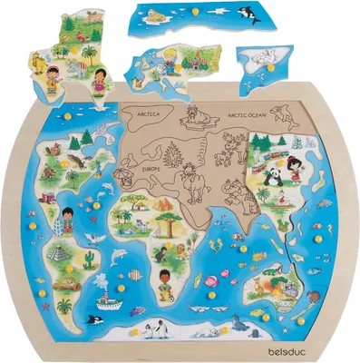 Obrázok produktu pre Drevené puzzle Celý svet