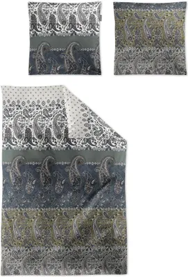 Zdjęcie produktu dla Irisette mako-satynowy komplet pościeli Wave 8507 petrol 140 x 200 cm + 1 poszewka na poduszkę 90x70 cm