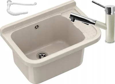 Immagine prodotto di Granitan | Lavelli Lavelli - Beige - Resistente agli agenti chimici - Ideale per officina e giardino