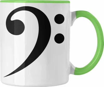 Produktbild von Trendation - Bassist Tasse Geschenk Bass-Spieler Geschenkidee Kaffee-Becher Grafik Bass-Note (Grün)