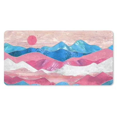 Produktbild von MuchoWow® Schreibtischunterlage Transgender - Marmor - Stolz 80x40 cm - XXL Mauspad - Gaming Mauspad
