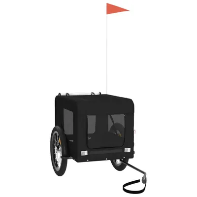 Produktbild von Fahrradanhänger Hunde Schwarz Oxford-Gewebe & Eisen