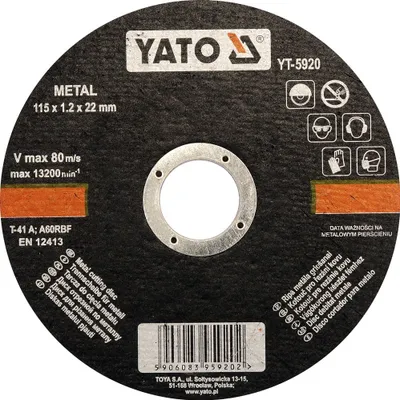 Zdjęcie produktu dla Tarcza Do Cięcia Metalu 115X1,2X22