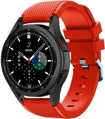 Produktbild von Strap-it Samsung Galaxy Watch 4 Classic 46mm Silikonarmband (Rot)