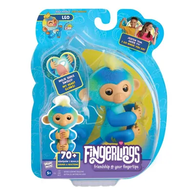 A toy Fingerlings monkey in its retail packaging.
