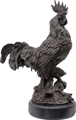 Produktbild von Bronzeskulptur Hahn im Antik-Stil Bronze Figur Statue 31cm