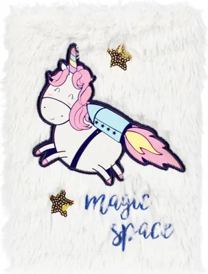 Immagine prodotto di Quaderno di peluche A5 Spazio Unicorno