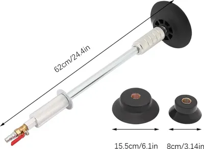 Produktbild von Auto Dellenentferner Set - Druckluft Dent Puller Werkzeug - Karosserie Ausbeulset - Gleithammer mit 3 Saughebern - Silber