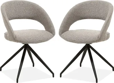 Imagen del producto de MX Sofá: Silla giratoria para comedor Yara - Color caramelo (juego de 2 unidades)