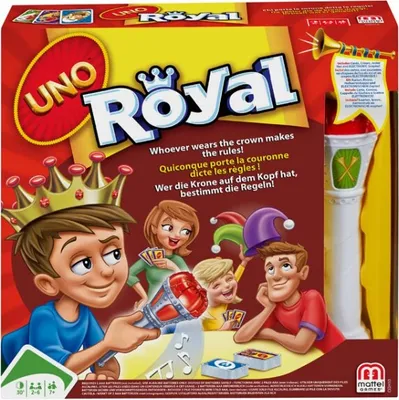 Produktbild von CGH10 Mattel UNO Royal Spiel Gesellschaftsspiel Kinder Kartenspiel Krone
