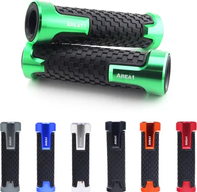 Produktbild von Area1 universal Motorrad Griffe Motorroller Lenkergriffe Griffgummis 2 Stück 1x 22mm + 1x 24-25mm (7/8 / 1 Zoll) kompatibel mit BMW Honda (11-G)