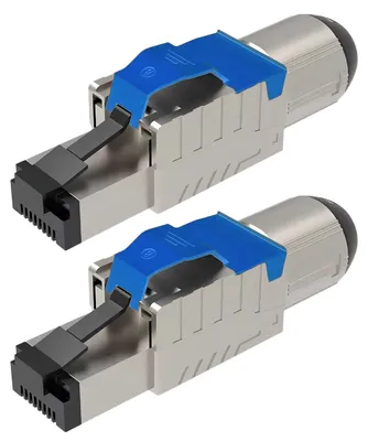 Produktbild von Netzwerkstecker RJ45 Stecker Cat8 CAT8.1 2x Steckverbinder werkzeuglos geschirmt